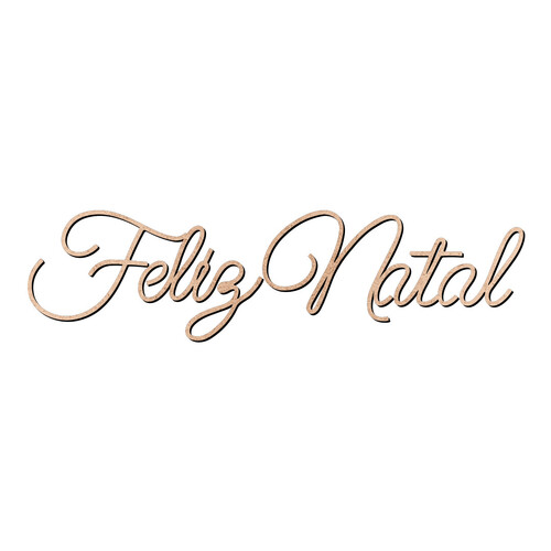 Recorte Feliz Natal Contorno / MDF 3mm