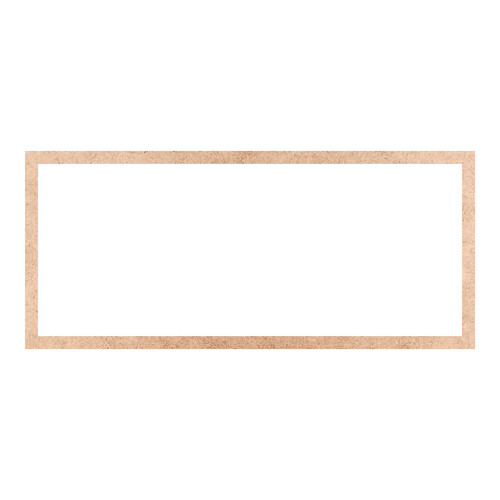 Recorte Moldura Ret 15 x 34 cm Borda 1 cm / MDF 3mm