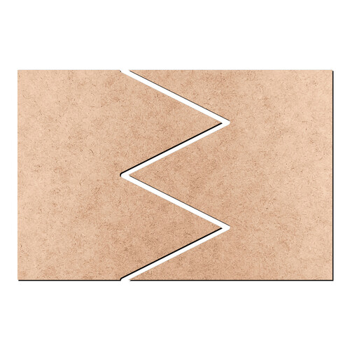Recorte Retângulo Duas Partes / MDF 3mm