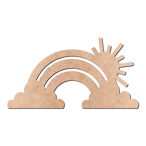 Recorte Arco-Íris Sol / MDF 3mm