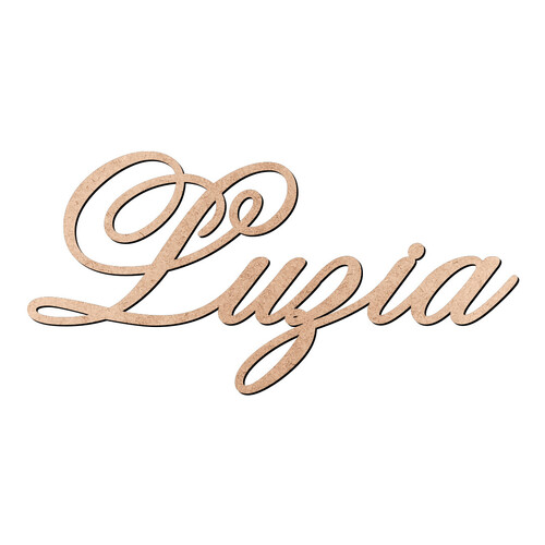 Recorte Luzia Old Script / MDF 3mm