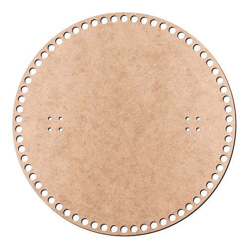 Recorte Tampa Furos Cesto Crochê 25 cm / MDF 3mm