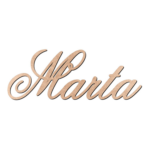 Recorte Marta Old Script / MDF 3mm
