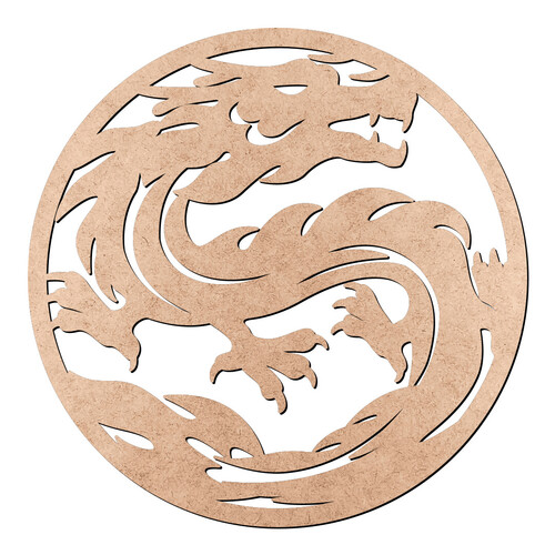 Recorte Dragão Mandala / MDF 3mm