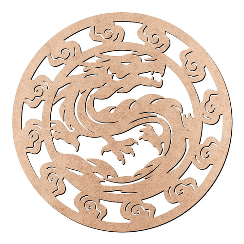 Recorte Mandala Dragão / MDF 3mm