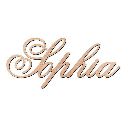 Recorte Sophia Old Script / MDF 3mm