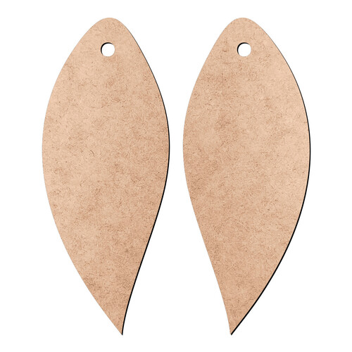 Recorte Par de Brinco Folhas / MDF 3mm