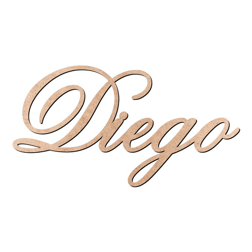 Recorte Diego Old Script / MDF 3mm