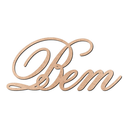 Recorte Bem Old Script / MDF 3mm