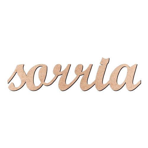 Recorte sorria Script Mt Std / MDF 3mm