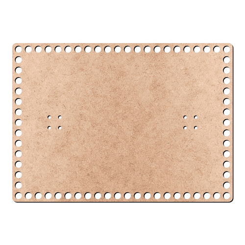 Recorte Tampa Furos Cesto Crochê 18 x 25 cm / MDF 3mm