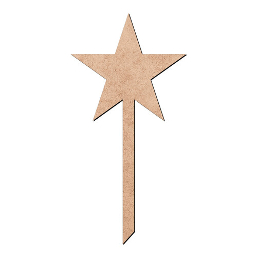 Recorte Enfeite de Cravar Estrela / MDF 3mm