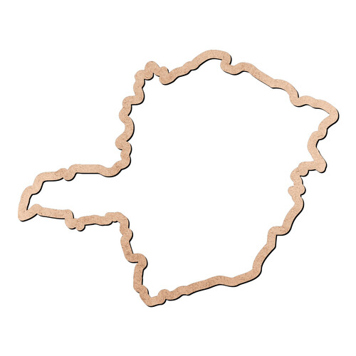 Recorte Mapa Minas Gerais Contorno / MDF 3mm