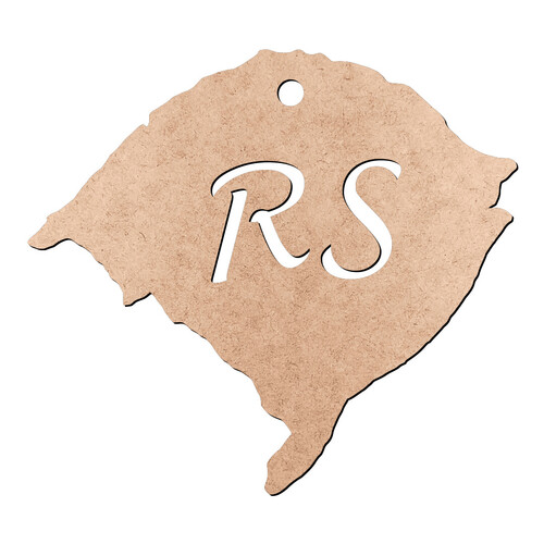 Recorte Chaveiro Mapa RS / MDF 3mm