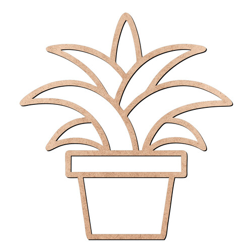Recorte Vaso Planta Vazada / MDF 3mm