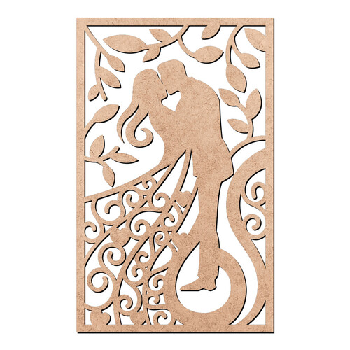 Recorte Quadro Noivos Vazado / MDF 3mm