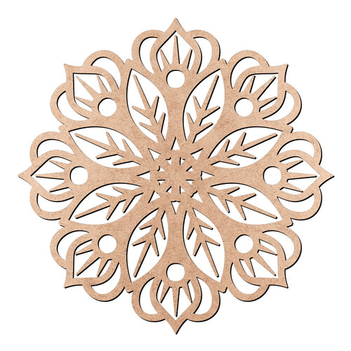 Recorte Mandala Flor / MDF 3mm