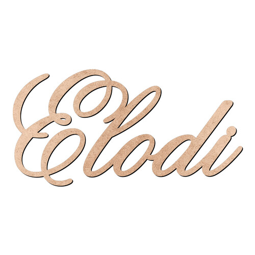 Recorte Elodi Old Script / MDF 3mm