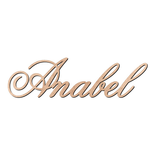 Recorte Anabel Old Script / MDF 3mm