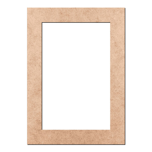 Recorte Moldura Ret 28 x 20 cm Borda 3 cm / MDF 3mm