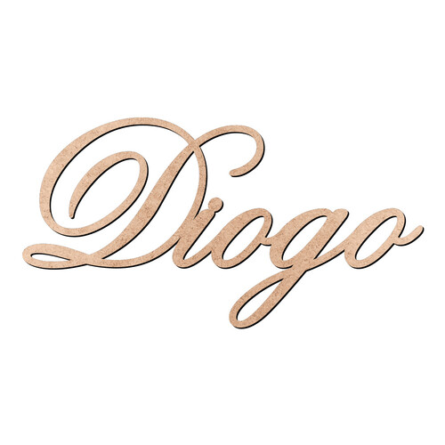 Recorte Diogo Old Script / MDF 3mm