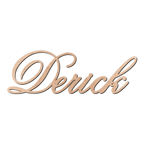 Recorte Derick Old Script / MDF 3mm