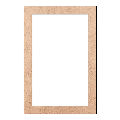 Recorte Moldura Ret 40 x 27 cm Borda 3 cm / MDF 3mm