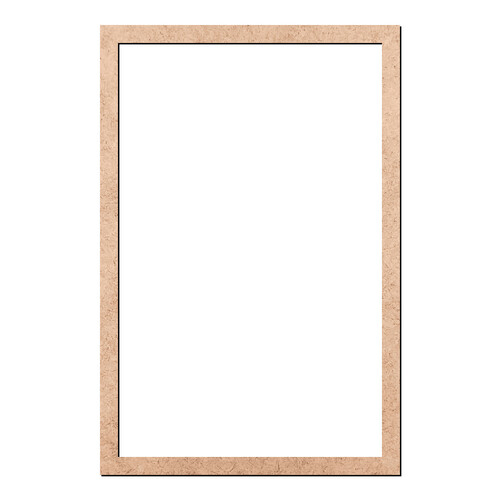 Recorte Moldura Ret 75 x 50 cm Borda 3 cm / MDF 3mm