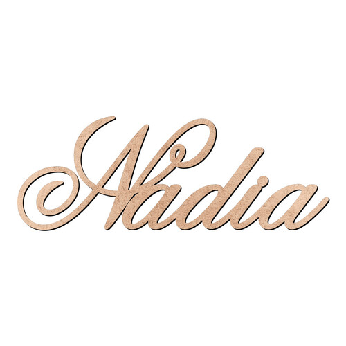 Recorte Nadia Old Script / MDF 3mm