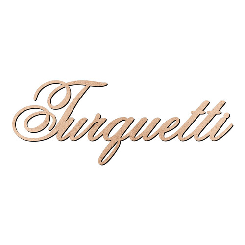 Recorte Turquetti Old Script / MDF 3mm