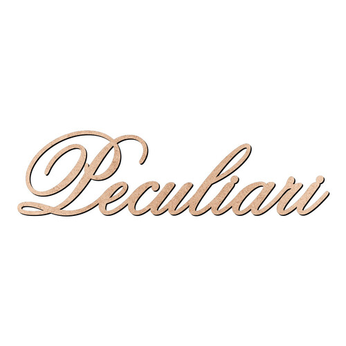 Recorte Peculiari Old Script / MDF 3mm