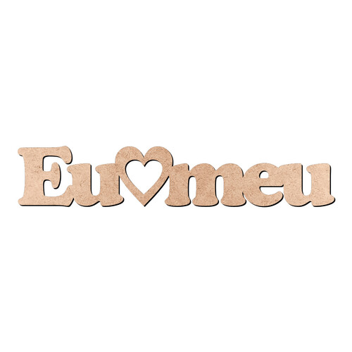 Recorte Eu amo meu Cooper Black / MDF 3mm