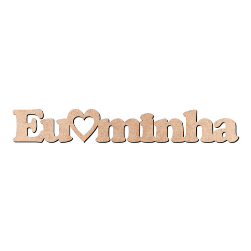 Recorte Eu amo minha Cooper Black / MDF 3mm