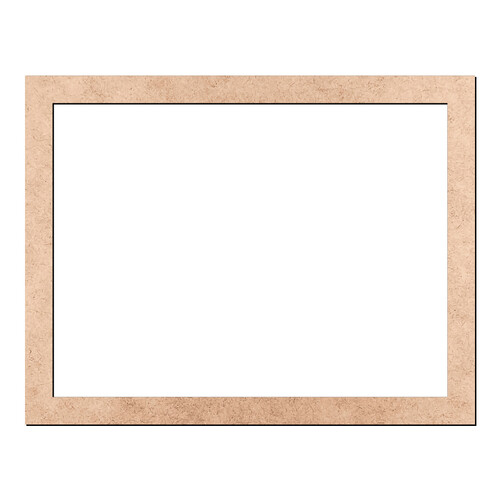 Recorte Moldura Ret 38 x 49 cm Borda 3 cm / MDF 3mm