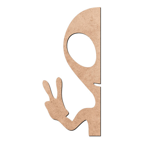 Recorte Metade ET Paz e Amor  / MDF 3mm