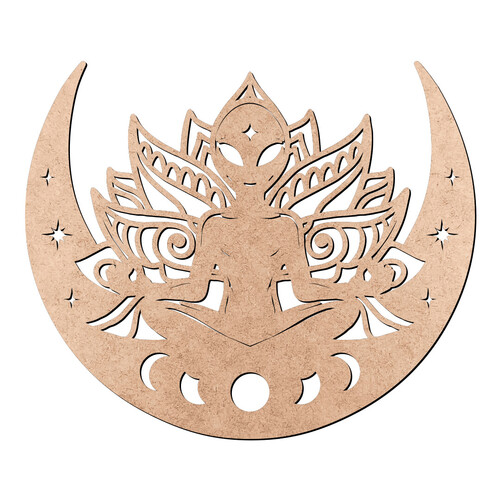 Recorte Extraterrestre Mandala Lua / MDF 3mm