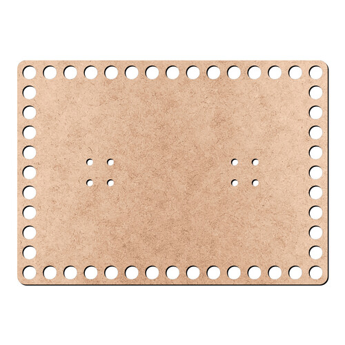 Recorte Tampa Furos Cesto Crochê 13 x 18 cm / MDF 3mm