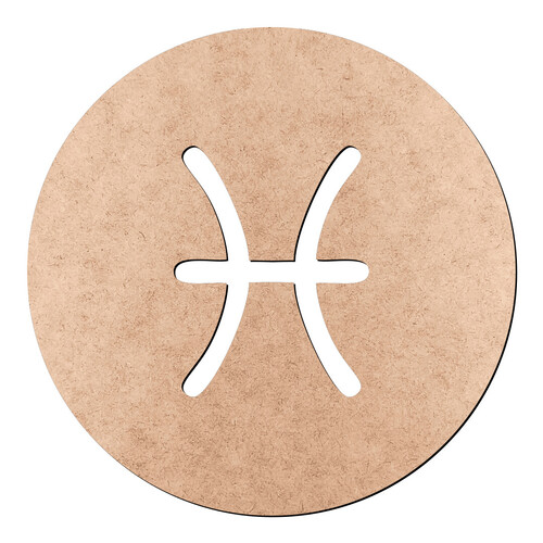 Recorte Signo Peixes Vazado / MDF 3mm