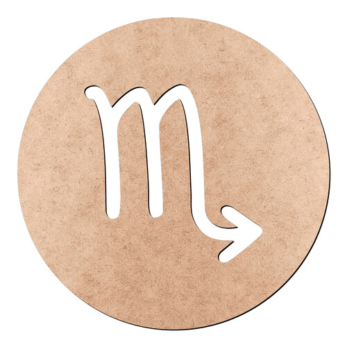 Recorte Signo Escorpião Vazado / MDF 3mm