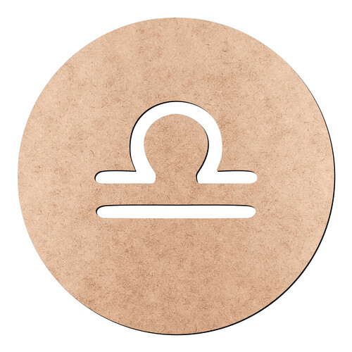 Recorte Signo Libra Vazado / MDF 3mm