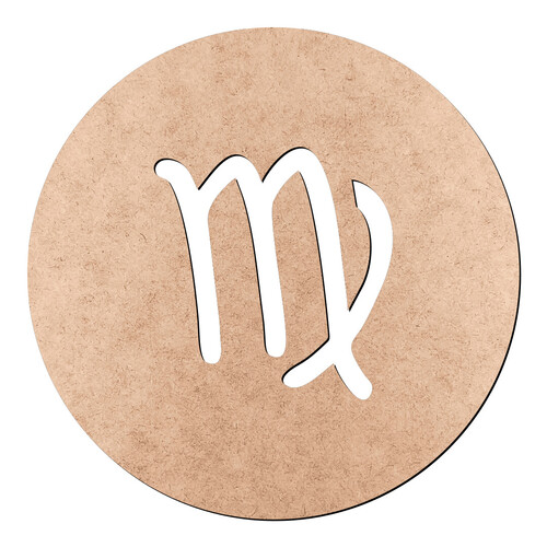 Recorte Signo Virgem Vazado / MDF 3mm