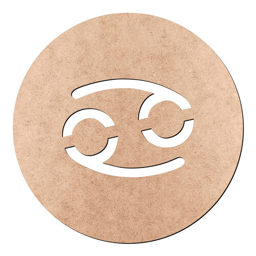 Recorte Signo Câncer Vazado / MDF 3mm