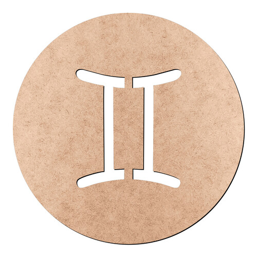 Recorte Signo Gêmeos Vazado / MDF 3mm