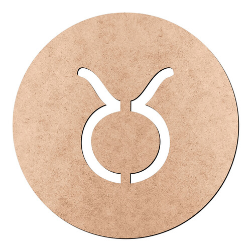 Recorte Signo Touro Vazado / MDF 3mm