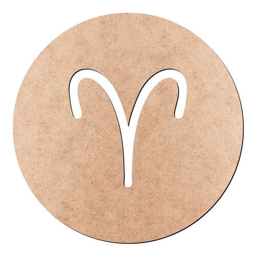 Recorte Signo Áries Vazado / MDF 3mm