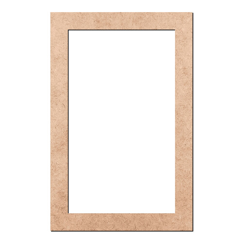 Recorte Moldura Ret 100 x 65 cm Borda 8 cm / MDF 3mm