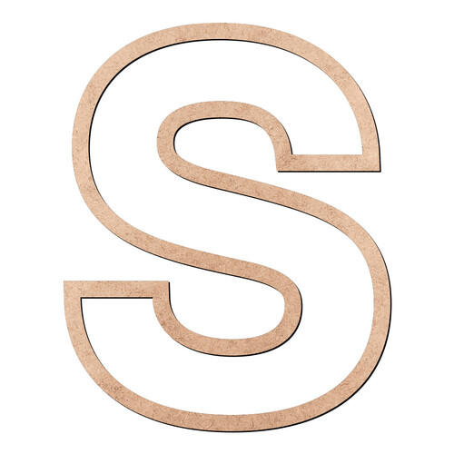 Recorte Borda Letra S / MDF 3mm
