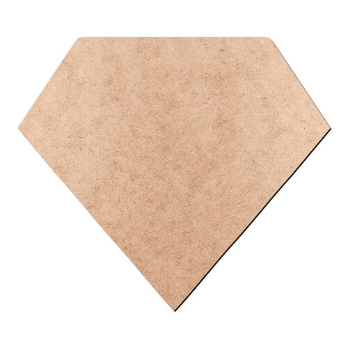 Recorte Diamante Fundo Liso / MDF 3mm