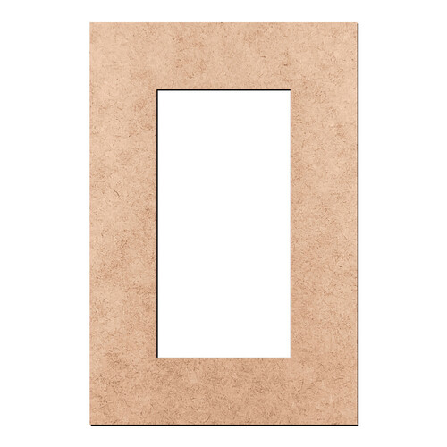 Recorte Moldura Ret 6 x 4 cm Borda 1 cm / MDF 3mm