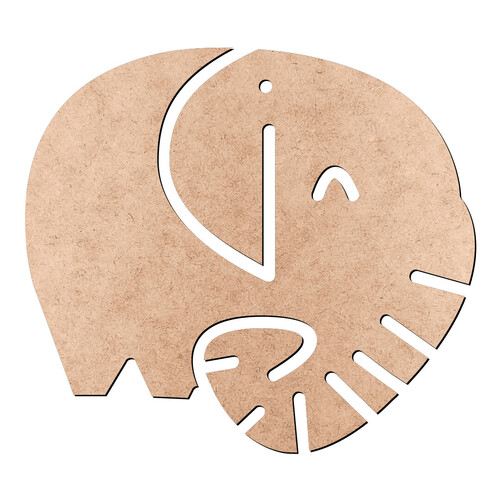 Recorte Elefante Vazado Furinho / MDF 3mm